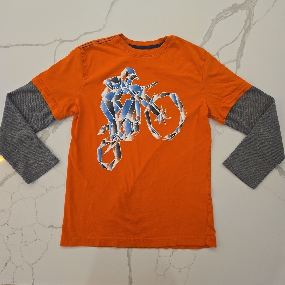 Crazy 8 Youth Skater Thermal Long Sleeve Motor Cross Graphic T-Shirt XL